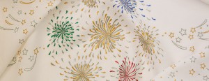 Leron Linens Bespoke Embroidered Linen Fireworks Detail